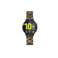 1 x RAW Customer Returns AIYIBEN Wooden Bracelet 20mm Compatible with Samsung Galaxy Watch 42mm Active Active 2 40mm 44mm , Wooden Bracelet Made of Stainless Steel Quick Release Strap Replacement Bracelet Walnut Black  - RRP €33.99