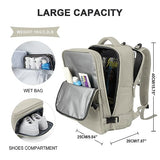 1 x RAW Customer Returns SZLX Large travel backpack for women, Ryanair hand luggage 40x20x25 backpack Easyjet cabin bag backpack waterproof laptop business men s travel backpack hand luggage airplane with shoe compartment. - RRP €40.04