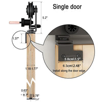 1 x RAW Customer Returns WOLFBIRD 2.5FT 0.76M Bi-Folding Sliding Door Track Hardware Kit for One-Way Sliding Doors Black and Rustic Sliding Door Fold Kit Accessories Suitable for Door Openings 50-60cm - RRP €77.99