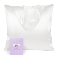 1 x RAW Customer Returns OLESILK Silk Pillowcase Cushion Cover Hair and Skin Care with Hidden Zipper 19 Momme 1 Piece Ivory 80x80cm - RRP €45.37