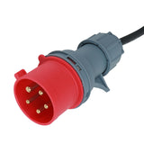 1 x RAW Customer Returns CEE heavy current adapter, CEE adapter heavy current 16A 400V plug to CEE 3 x 230V Schuko coupling IP44, 5x2.5mm rubber cable 0.5 meters. Adapter 16A to 230V. Heavy current distributor - RRP €34.99