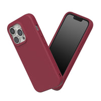 1 x RAW Customer Returns RhinoShield case compatible with iPhone 14 Pro Max SolidSuit - Shock-absorbing slim protective case with premium finish - 3.5 meter drop protection - Bordeaux red - RRP €26.99