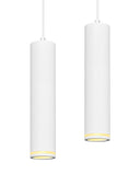 1 x RAW Customer Returns BOYIR pendant light modern cylinder white hanging lamp, hanging light height-adjustable aluminum chandelier with GU10 socket max. 60 watt pendant lamp ceiling lamp for living room bedroom, 2 pieces - RRP €49.99