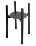 1 x RAW Customer Returns QWORK Adjustable Flower Pot Stand, Black Metal Plant Stand, Adjustable Width 20-30cm for Indoor and Outdoor Use - RRP €22.49