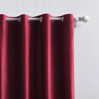 1 x RAW Customer Returns MIULEE Red Velvet Curtain with Eyelets, Beautiful Soft Velvet Curtains for Decoration Bedroom Living Room, 2 Pieces Velvet Curtains Opaque Each 245 cm High, Thick Velvet Thermal Curtain Winter - RRP €48.99