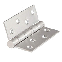 3 x RAW Customer Returns SHUHANG stainless steel hinges, foldable 100 x 76 mm, door hinges, stainless steel heavy-duty hinge, piano hinge, door hinges for wooden doors outside, 1 pair 2 pieces  - RRP €33.87