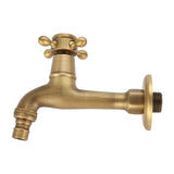 1 x RAW Customer Returns Vintage Faucet, Retro Solid Brass Single Handle Faucet Washing Machine Faucet Bathroom Sink Faucet Antique Brass Bathroom Vanity Faucet Long  - RRP €16.02