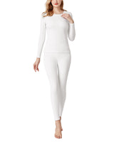 1 x RAW Customer Returns LAPASA Women s Inner Fleece Thermal Underwear Set, Thermal Top Thermal Pants Leggings Functional Underwear Sets, L44 White, 300 Extra Warm, M - RRP €35.39