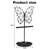 1 x Brand New Dzmuero Jewelry Stand, Necklace Stand, Jewelry Stand, Exquisite Black Butterfly Stand, High Quality Metal, Durable, for Earrings, Necklaces, Jewelry 35 x 14 CM, 1 Piece  - RRP €20.4