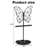 3 x Brand New Dzmuero Jewelry Stand, Necklace Stand, Jewelry Stand, Exquisite Black Butterfly Stand, High Quality Metal, Durable, for Earrings, Necklaces, Jewelry 35 x 14 CM, 1 Piece  - RRP €61.2