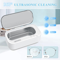 2 x RAW Customer Returns Ultrasonic Cleaner for Glasses, 48000Hz High Frequency Ultrasonic Cleaner 350ML Professional Glasses Cleaner Ultrasonic Device for Gold, Silver, Glasses, Watches, Rings, Dentures Clean - RRP €77.98