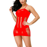 1 x Brand New HOTSO Hollow Out Bodycon Fishnet Outfit, Body Net Stockings Nightwear Women See Through Sleeveless Lingerie Night Dress Sleepwear Girlfriend Valentine s Day Party Honeymoon Red  - RRP €27.6