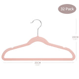 1 x RAW Customer Returns ManGotree 35cm Kids Velvet Hangers, Ultra Thin Children s Hangers with 360 Rotating Hook, Non-Slip Felt Hangers for Teenagers, Robust and Durable 32 Pack, Pink  - RRP €24.95