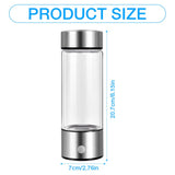 1 x RAW Customer Returns Mineup Hydrogen Water Bottle 420 ML, 2024 Portable Hydrogen Generator, USB Rechargeable Hydrogen Water Bottle, Water Ionizer 220V, Glass Water Generator, Hydrogen Water Bottle Silver  - RRP €25.7