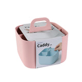 1 x RAW Customer Returns BLUE GINKGO Multipurpose Storage - Stackable Plastic Caddy with Handle Craft Caddy, Desk Caddy, Art Organizers and Containers, Makeup Caddy Square - Pink - RRP €18.29