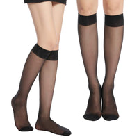 1 x RAW Customer Returns HA WA 9 Pairs of Women s Knee Highs, Nylon Knee-Length Socks 20 Denier Smooth Soft - RRP €24.0