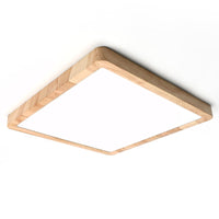 1 x RAW Customer Returns LVL LED panel ceiling light wood grain, Nordic kitchen lamp ceiling light flat square 30x30 for living room, bedroom, kitchen, hallway, bathroom 24W  - RRP €40.33