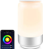 1 x RAW Customer Returns Lepro Smart Bedside Lamp Compatible with Alexa, Google Home, APP Control, LED Night Light for Bedroom with Timer, Dimmable White Light WiFi 2000K-6000K 16 Million RGB - RRP €45.98