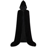 4 x Brand New ZYYRSS Halloween Velvet Capes, Unisex Full Length Hooded Capes with Hood Halloween Cosplay Costume Medium, Black  - RRP €56.44