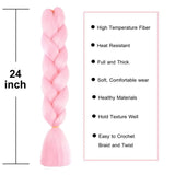 1 x RAW Customer Returns ColorfulPanda 3 Pieces Jumbo Braid Synthetic Hair 24 Inches 100g Kanekalon Braids Hair Braiding Extensions for Crochet Twist Braiding Hair Pink  - RRP €17.99