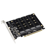 1 x RAW Customer Returns VOANZO 4-Port M.2 Expansion Card M.2 NVME to PCIE X16 Adapter M.2 NVME M Key Drive Converter Reader Expansion Card - RRP €20.05