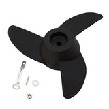 1 x RAW Customer Returns U-BCOO Propeller Electric Outboard Motor Prop for 55lb, 62lb, 86lb Trolling Motors Mount Accessory Boat, 3-Blades Black  - RRP €25.79