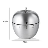 1 x RAW Customer Returns Mobxpar Mechanical Kitchen Timer Apple made of stainless steel, kitchen timer apple-shaped funny short-term alarm clock kitchen - RRP €11.09