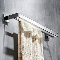 1 x RAW Customer Returns Kelelife Double Towel Rail, 60 cm Bathroom Towel Holder Made of Stainless Steel, Chrome - RRP €38.4