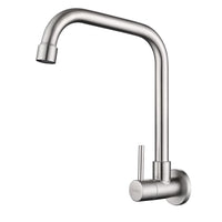 1 x RAW Customer Returns Tondiy kitchen tap wall mounting for cold water, wall tap cold water tap with 360 rotatable, tap wall cold water tap made of stainless steel, matt - RRP €22.8