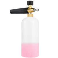 1 x RAW Customer Returns Stone Banks Snow Foam Lance High Pressure Washer Foam Cannon, 1L Adjustable Soap Dispenser Bottle Nozzle Foam Lance for 1 4 Quick Release High Pressure Washer Accessories Car Wash - RRP €20.09