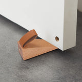 1 x Brand New Wooden door stopper, 2 door stops, non-slip door stoppers, floor door stopper, With leather handle, wooden floor door stopper, Used for bathroom, balcony door, child s room, terrace door - RRP €22.8