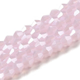 1 x RAW Customer Returns 90pcs Bohemian Crystal Beads 4mm Bicone Czech Beads Glass Beads, Bicone Beads Matt Pink  - RRP €7.01