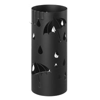 1 x RAW Customer Returns SONGMICS Umbrella Stand for Entrance, Steel Umbrella Stand, with Removable Drip Tray and 4 Hooks, Diameter 17 x 41 cm, Black LUC024B01 - RRP €27.47