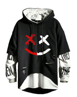 1 x RAW Customer Returns Hello MrLin Men s Techwear Hip Hop Hoodie Japanese Streetwear Patchwork Urban Jumper - RRP €37.3