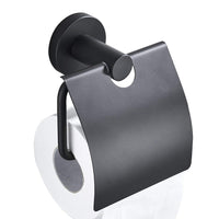 1 x RAW Customer Returns CASEWIND toilet paper holder black, toilet roll holder with lid, antique toilet paper holder with drilling wall mounting stainless steel matt for WC nostalgia - RRP €16.99