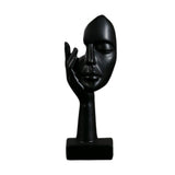 1 x RAW Customer Returns Baoblaze Creative Women Face Statue, Face Art Statue Abstract Characters, Modern European Art Decor, Resin Abstract Face Statue for Home Office Library Decor, Black - RRP €15.62