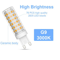 1 x RAW Customer Returns Klighten Pack of 6 9W G9 LED lamp 700 lumens, no flickering and 3000K warm white G9 LED light bulb replacement 70W G9 halogen lamp, 360 beam angle, not dimmable - RRP €19.21