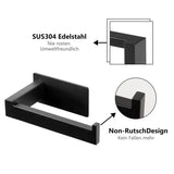 2 x Brand New IONCAT Adhesive Bathroom Roll Holder Toilet Paper Holder - Toilet Paper Holder for Bathroom and Kitchen - Toilet Roll Holder - Sus 304 Stainless Steel - Anti-Rust - Matte Black - RRP €25.78