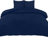 1 x RAW Customer Returns Utopia Bedding bed linen 200x200 set - microfiber duvet cover 200x200 cm 2 pillowcases 80x80 cm - navy blue - RRP €18.92