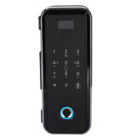 1 x RAW Customer Returns Smart Door Lock, Smart Electronic Glass Door Lock, Fingerprint Door Access Control System, Fingerprint Password Swipe, Remote Unlock - RRP €184.32