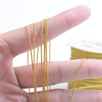 1 x RAW Customer Returns 2 Rolls Metallic Cord 0.4mm 50m Gold Silver Cord Craft Cord Golden Thread for Wrapping Paper Decoration Crafts Hanging Card DIY Craft - RRP €20.4