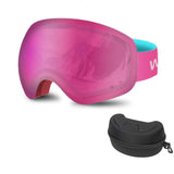 1 x RAW Customer Returns CyConncet ski goggles for men and women, snowboard goggles, full-surface spherical mirror, compatible helmet, UV protection, ability to wear glasses OTG , and snow goggle box - RRP €20.16