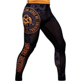 1 x Brand New Hardcore Training Men s Compression Pants Compression Pants Sportswear Grappling MMA Martial Arts BJJ Pants No Gi DE NL SE PL, Alphanumeric, 4XL, Regular, Black Orange  - RRP €39.95