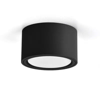 1 x RAW Customer Returns KYOTECH LED surface-mounted ceiling light flat with LED GX53 230V 6W warm white 3000K, ceiling surface-mounted spot 95x55mm black round - RRP €21.17