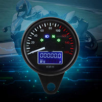 1 x RAW Customer Returns Motorcycle Speedometer, Universal Plastic Digital Motorcycle Speedometer LED LCD KMH Tachometer160KMH DC12V - RRP €31.74