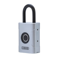 1 x RAW Customer Returns ABUS Touch 57 45 fingerprint lock - keyless, weatherproof padlock - IP66 IP68 - for gym, office, house, garden and much more, silver, 45mm - RRP €39.31