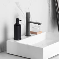 1 x RAW Customer Returns BGL Liquid Soap Dispenser, Freestanding Aluminum Hand Soap Dispenser, 250ml, Rust Proof for Bathroom and Kitchen Black  - RRP €13.99