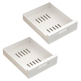 1 x RAW Customer Returns KMQRDZi Pull out Cabinet Organizer, Extendable Cabinet Organizer, Sliding Drawer with Roll-out Pull-out, Kitchen Cabinet for Pots, for Kitchen Base Cabinet Organization, Pack of 2 White, 25cm  - RRP €93.06