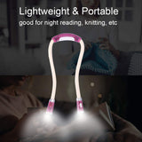 1 x RAW Customer Returns Fictory Hug Light, Flexible LED Book Lamps, Flexible Neck Hanging LED Light Hands Free Adjustable Bendable Lamp for Night Reading Knitting Children s Lighting Jogging Hiking Camping Blue  - RRP €9.97