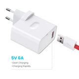 1 x RAW Customer Returns TITACUTE for OnePlus Dash Charger, 5V 6A OnePlus Charger with Dash Charge Cable 1m USB C Fast Charging Power Supply 30W for OnePlus 10 Pro Nord 2T Nord CE Nord N200 N20 8 Pro 8 7T, VOOC Fee for Oppo - RRP €26.54